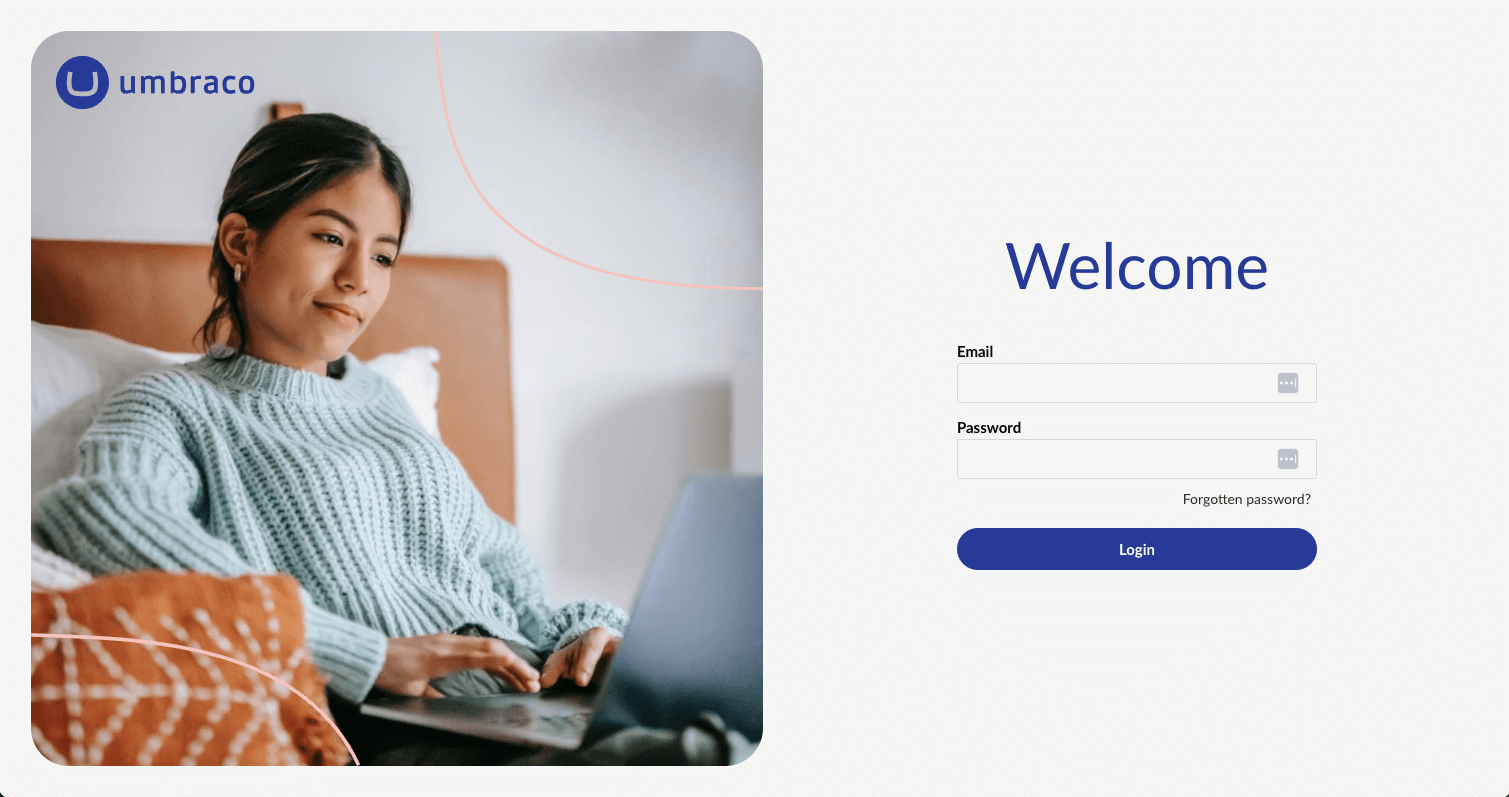 Umbraco 13 login screen