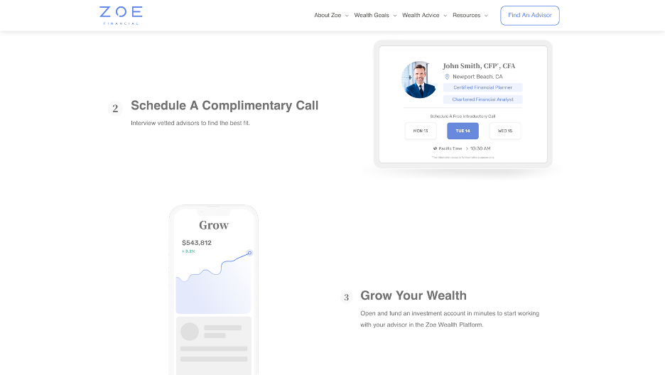 Zoefin website screenshot